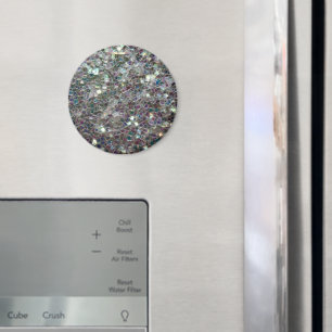 Sparkly colourful silver mosaic magnet