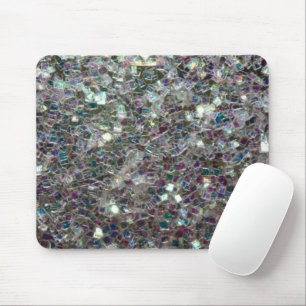 Sparkly colourful silver mosaic mouse mat