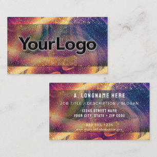 Sparkly Cosmic Galaxy Artisan Company Logo  Business Card