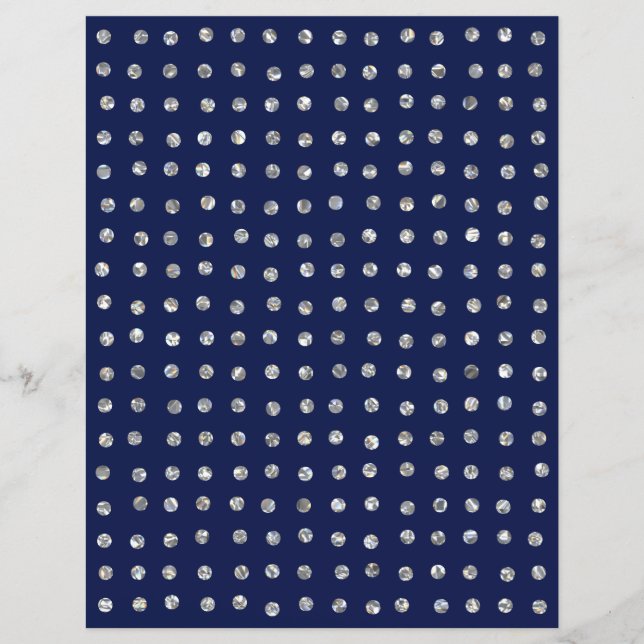 Sparkly Crystal Glitter Dots Scrapbook Paper (Front)