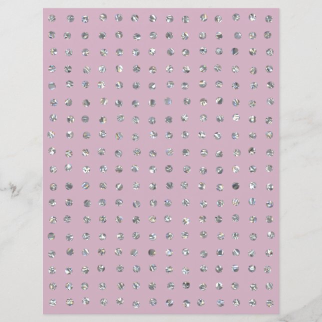 Sparkly Crystal Glitter Dots Scrapbook Paper (Front)