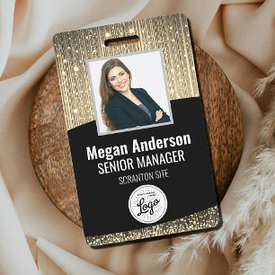 Sparkly Cute Employee Photo ID Badge