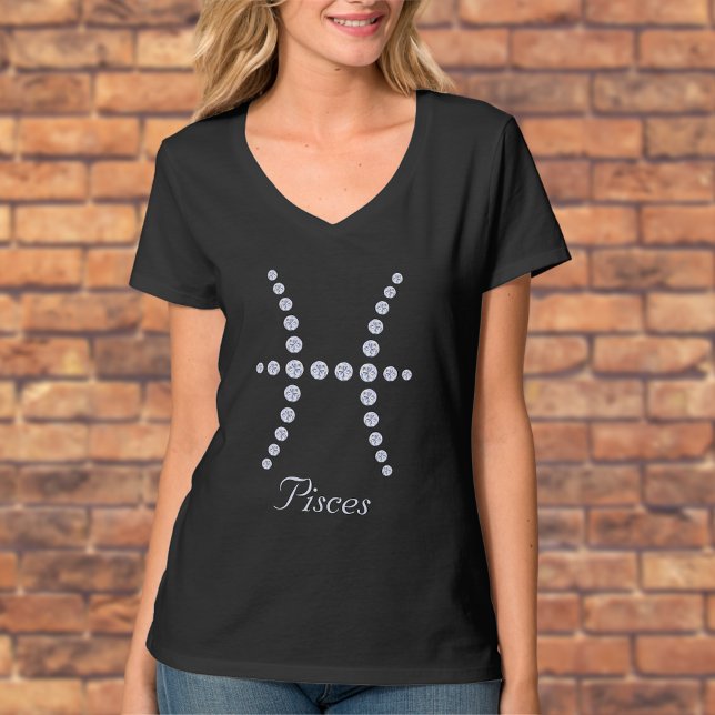 Sparkly Diamond Pisces Symbol T-Shirt (Creator Uploaded)