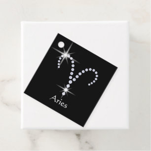 Sparkly Diamonds Aries Symbol Favour Tags