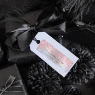 Sparkly Drips Rose Blush Return Address Holograph