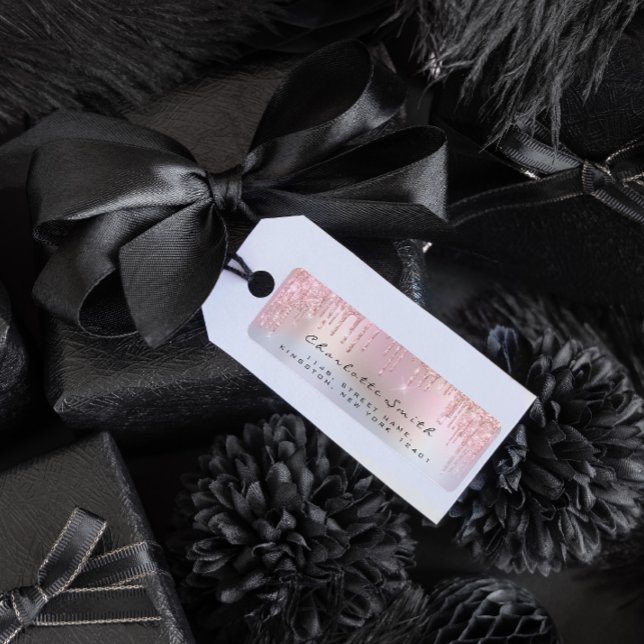 Sparkly Drips Rose Blush Return Address Holograph (Creator Uploaded)