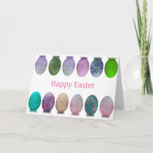 Sparkly Eggs Happy Easter Card