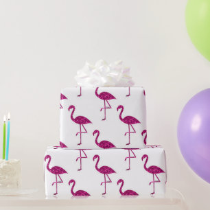 Sparkly flamingo Pink glitter sparkles pattern Wrapping Paper