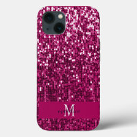 Sparkly Fuchsia|Pink Sequin/Glitter Name