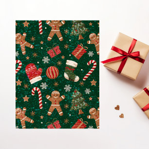 Sparkly Fun Christmas Scrapbook Paper