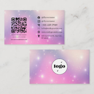 Sparkly Galaxy Bakery Business Card Template