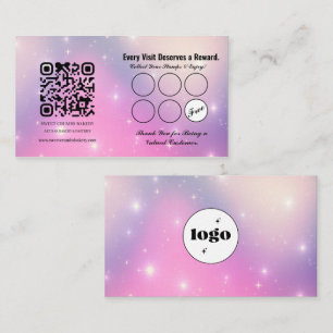 Sparkly Galaxy Bakery Loyalty Punch Card
