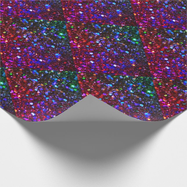 Sparkly Glitter Pattern - Christmas Wrapping Paper (Corner)