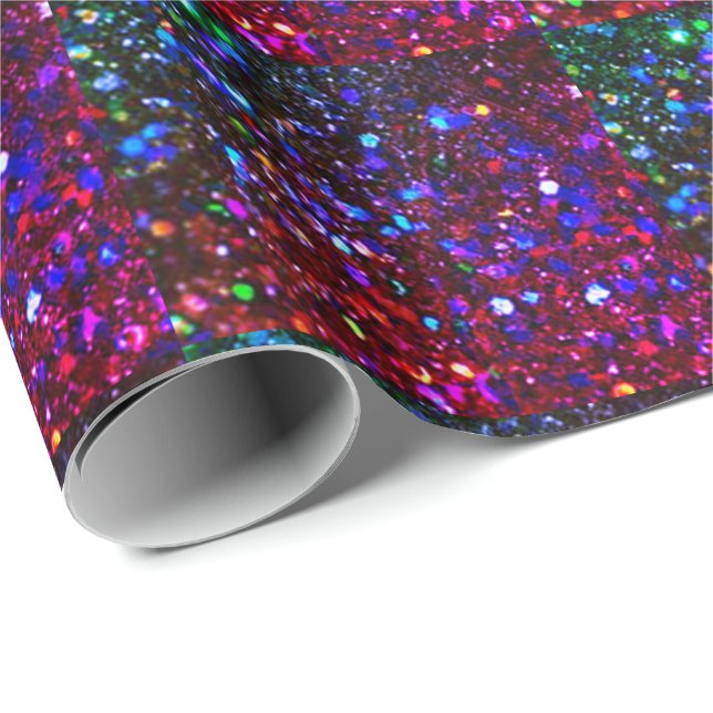 Sparkly Glitter Pattern - Christmas Wrapping Paper (Roll Corner)