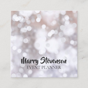 Sparkly glitter pattern cover square business card