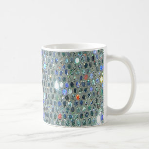 Sparkly Glitzy Silver Glitter Bling Coffee Mug