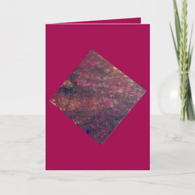 Sparkly gold and pink greeting card (Front)