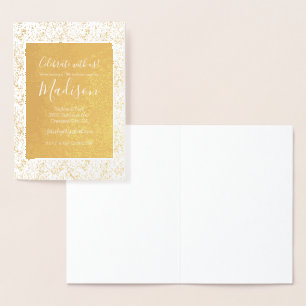 Sparkly Gold Confetti Foil Card