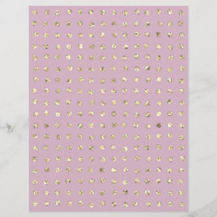 Sparkly Gold Crystal Glitter Dots Scrapbook Paper
