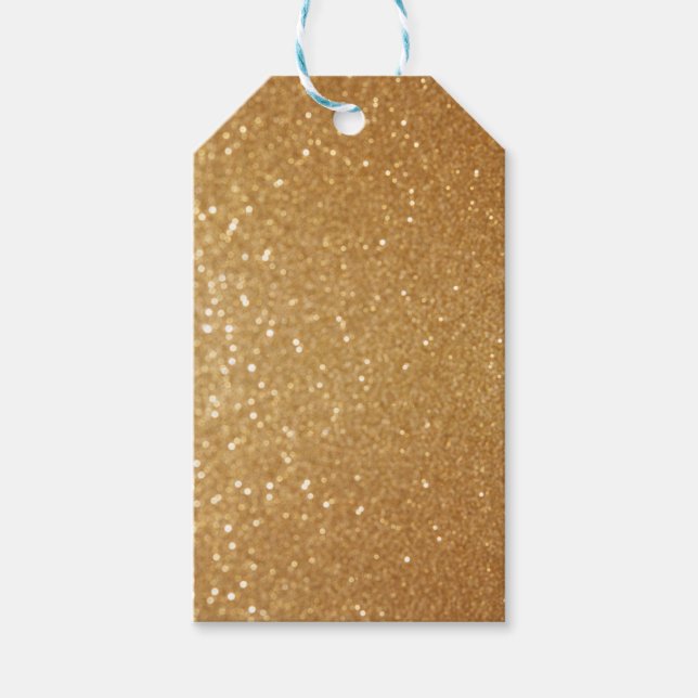 Sparkly Gold Custom Gift Tag (Front)