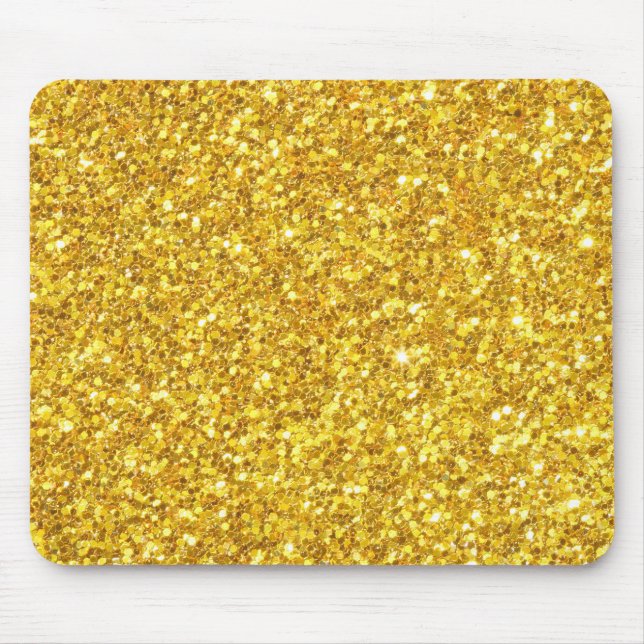 Sparkly Gold Glitter Mouse Mat (Front)