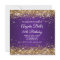 Sparkly Gold Glitter Royal Purple 80th Birthday