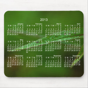 Sparkly Green Leaves; 2013 Calendar Mouse Mat