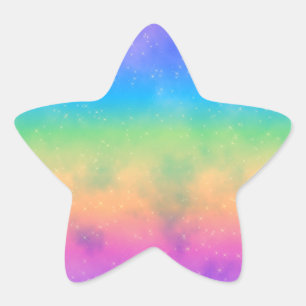 Sparkly Hot Rainbow Sky Sticker