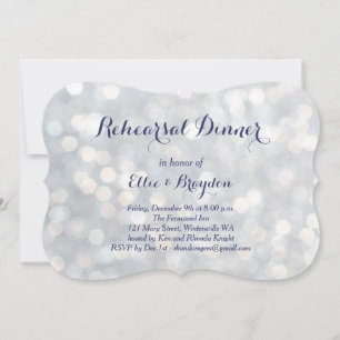 Sparkly Lights Rehearsal Dinner Invitation