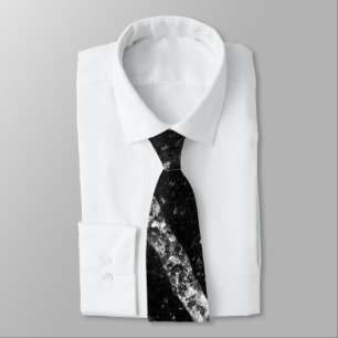 Sparkly line silver black chic abstract bling tie