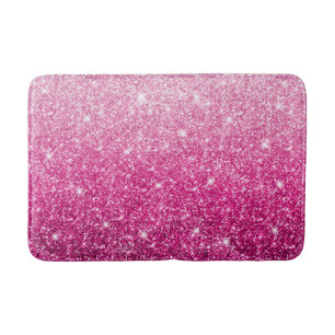 Sparkly Luxury Pink Gradient Bath Mat