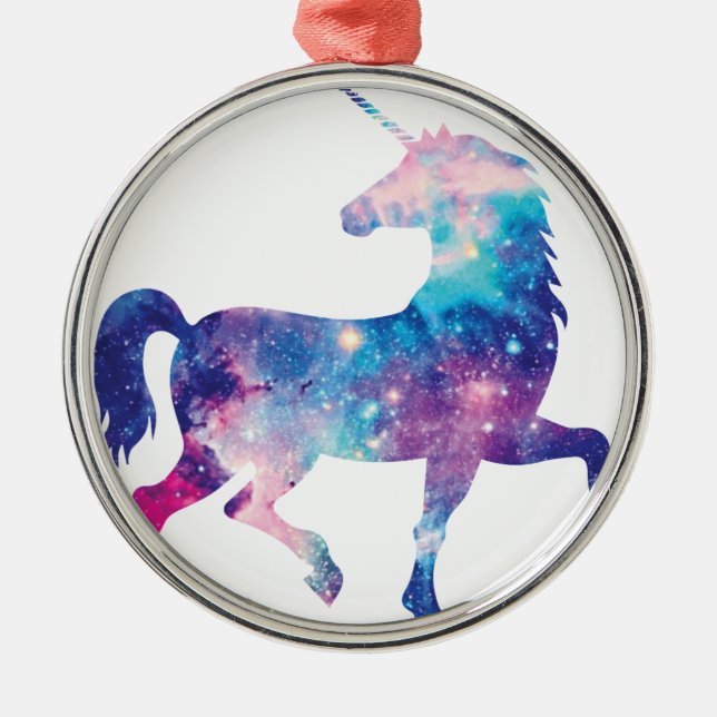 Sparkly Magical Unicorn Metal Tree Decoration (Front)