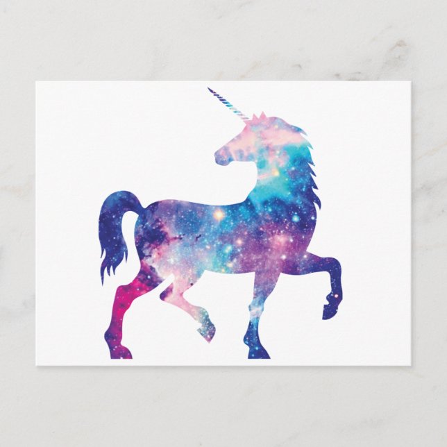 Sparkly Magical Unicorn Postcard (Front)