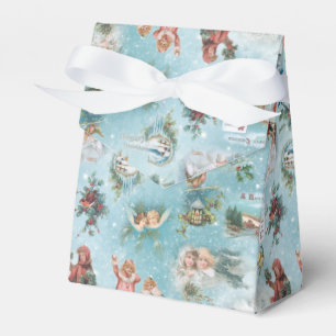 Sparkly Magical Winter Vintage Christmas Collage Favour Box
