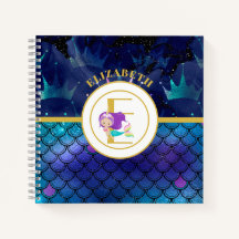 Sparkly Mermaid Scales Unicorn Horn Monogram