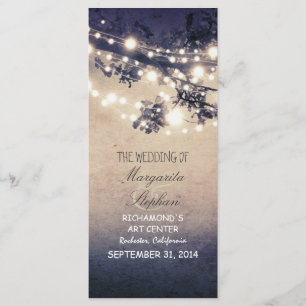 sparkly night lights romantic wedding programs programme
