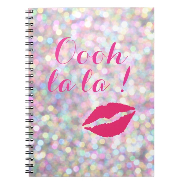 Sparkly "Oooh la la!" Notebook (Front)