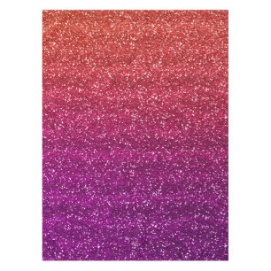 Sparkly Orange and Purple Gradient Glitter Tablecloth