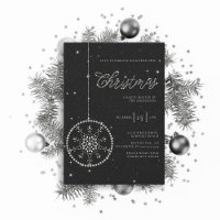 Sparkly Party Rhinestones Glitter Black Christmas