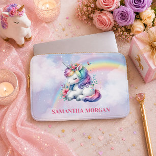 Sparkly Pastel Unicorn Magical Day Laptop Sleeve