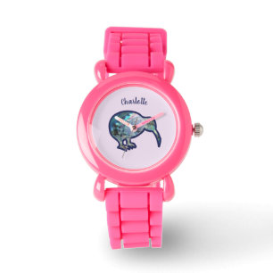 Sparkly Pāua Kiwi Bird, with Custom Name Watch