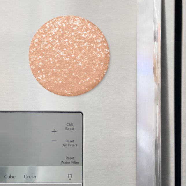 Sparkly peach faux sparkles colour of year 2024 magnet (In Situ (Fridge))