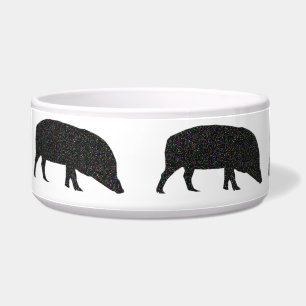 Sparkly Pig Dog Bowl