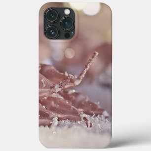Sparkly Pink Christmas Tree and Christmas Candles iPhone 13 Pro Max Case