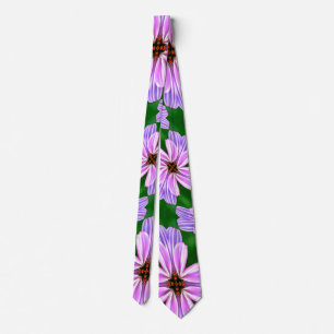 Sparkly Pink Flowers Pattern Tie