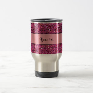 Sparkly Pink Glitter Travel Mug