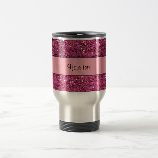 Pink Glitter Coffee & Travel Mugs Zazzle UK
