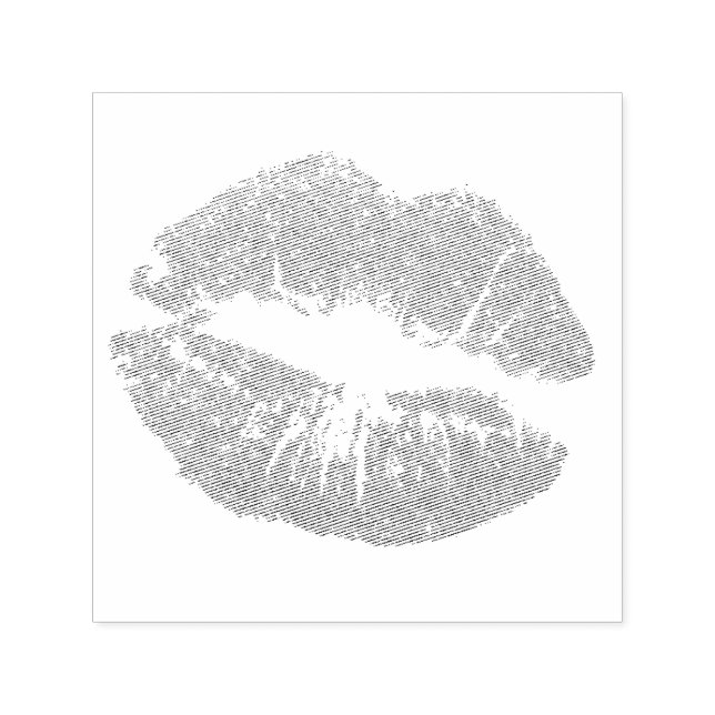 Sparkly Pink Lips Self-inking Stamp (Design)