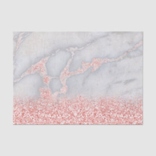 Sparkly Pink Rose Gold Bohemian Marble Tissue Paper