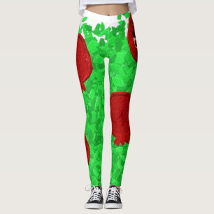 Sparkly pomegranate tree Tu B'Shvat Shavuot Leggings